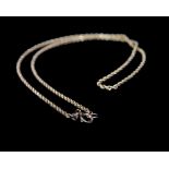 A 9ct gold rope twist necklace. 60cm. 15g.