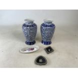 A collection of ceramics to include Wedgwood black jasper ware