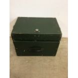 An engineers chest with tools. Two drawers and lift up lidW:34cm x D:23cm x H:24cm