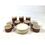 A fifteen piece tea service by Hornsea in the Cinnamon pattern.