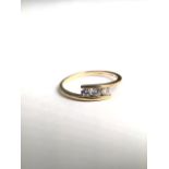 A 9ct gold and cubic zrconia set ring. 1.3g. Size. M.5.m