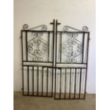 A pair of metal garden gates. W:71cm x H:176cm