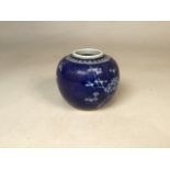 Small Oriental ginger jar without lid. W:11cm x H:8.5cm