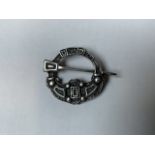 An Iona Scottish SILVER BROOCH, BY IAIN MACCORMICK, C1940, 32MM Diameter , MARKED IMC IONA