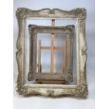 Two ornately moulded picture frames - some damage see photos W:66cm x D:8cm x H:83cm large frame W: