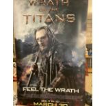 A cinema poster for the 2012 movie Wrath of the Titans. Poster shows Liam Neeson as Hades.