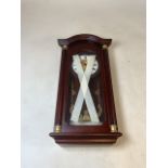 A Witney regulator wall clock in a wooden case. New in box. W:30cm x H:63cm