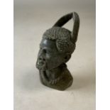 An African head with Leonardo marked to base. H:14.5cm