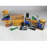 A collection of out of date film for 35mm and 120mm cameras. (Approx 30)