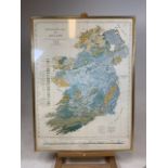 A geographical map of Ireland based on the work of the Geographical survey from 1962. 1:750,000.