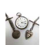 Pocket watch and two alberts