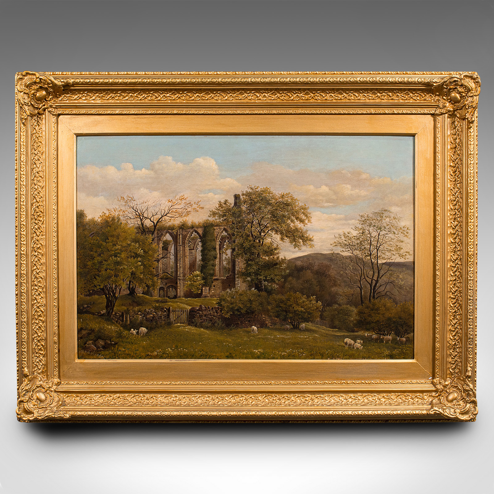 *** Bingham, (fl.mid 19th century)English School. Bolton Abbey, Oil on canvas Signed bottom left and