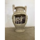 A decorative urn water feature. H:56cm