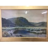 Charles Saunders (19th Century). Watercolour. In Vyrnwy Valley N.W. to frame. Signed bottom