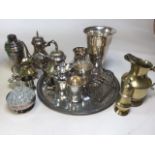 A large quantity of silver plated items.