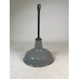 A metal ceiling light. W:37cm x H:62cm