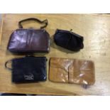 Collection of vintage handbags, wallets and other accessories