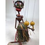 Early Lulabelle Pelham puppet in blue-label box. Some chips to the paint but commensurate with