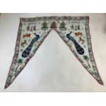 A twentieth century hand embroidered Indian wall hanging W:100cm x H:100cm