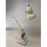 A vintage two step square base angle poise lamp by Herbert Terry H:88cm fully extended W: 15cm