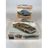A Matchbox AMT 1957 Nomad station wagon Chevrolet in 1:16 scale model kit and a AMT kit