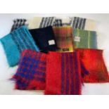Eleven mohair scarves to include Glentana, Munrospun, Glen Cree and others