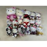 Eighteen TY Hello Kitty soft toys
