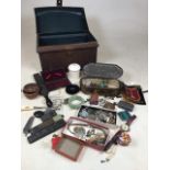 A large collection of costume jewellery, coins and other collectibles.