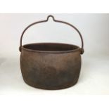 A gypsie A Kenrick and sons 8 gallon cast iron cooking pot. W:44 cm x D:34cm x H:28cm