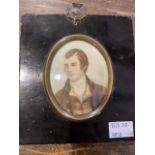 English School, late 18th/early 19th century, a portrait miniature of Scottish poet Robert Burns,