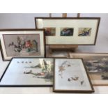 A collection of oriental works of art. Needle works and more.