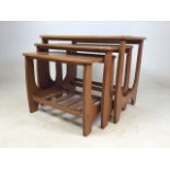 A G Plan style mid century nest of tables. W:62cm x D:41cm x H:47cm