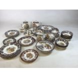 Royal Worcester Palissy game series dinner ware including serving platters, dinner plates, soup