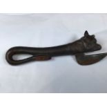 An early first prize bull head can opener. With First Prize around the collar. L:16cm