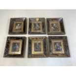 A series of six framed mezzotints of Robert Spencer, Earl of Sunderland, George Lord Goring and