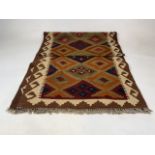 A Maimana Kilim Runner. W:85cm x H:296cm.