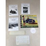 An Austin J (junior) Forty brochure together with three pedal car club brochures and stickers