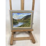 A small oil on board by K Barclay entitled SMA GLEN. Image W:24cm x H:20cm