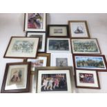 A large collection of framed prints to include Beryl Cook, Peter Scott and more. Approx W:30cm x