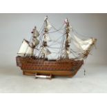 A model of H.M.S Victory 1805 with stand.W:52cm x D:14cm x H:46cm