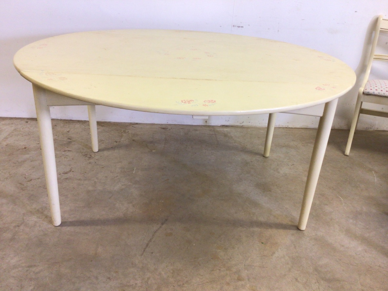 A Danish mid century drawer leaf table, forms a circle when extended, table has been later - Image 7 of 12