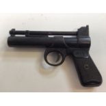 A Webley Junior air pistol. Webley Scott ltd Birmingham 4. W:19cm x D:13cm.