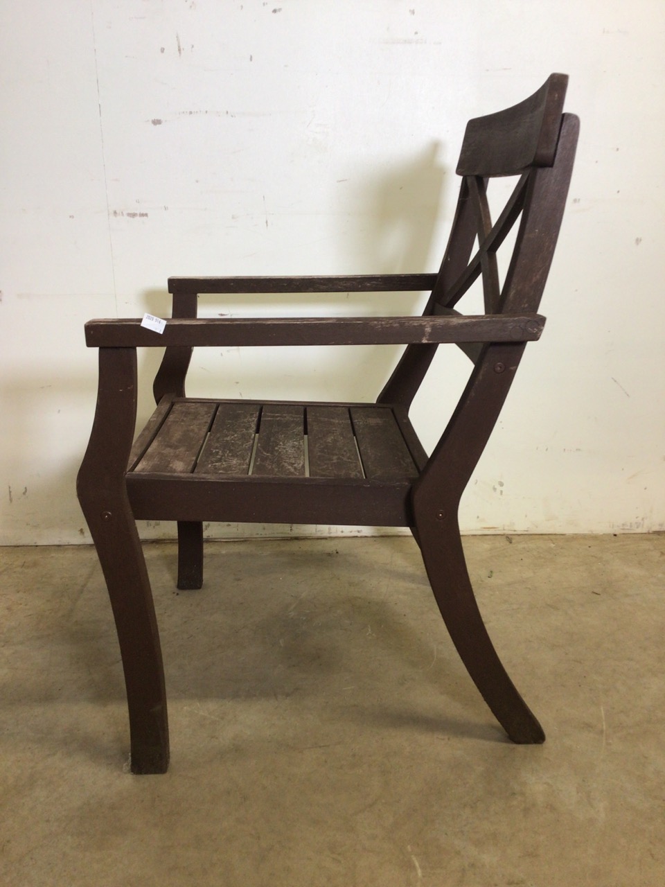 Four hardwood garden chairs from the Charleston collection. W:60cm x D:55cm x H:90cm - Image 3 of 5