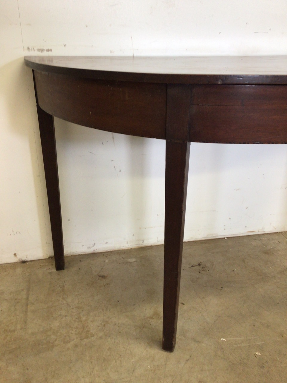 A Victorian mahogany D end table. W:121cm x D:58cm x H:73cm - Image 4 of 5