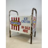 A twentieth century Hortons Ice Cream advertising point of sale metal bin W:52cm x D:32cm x H:62cm