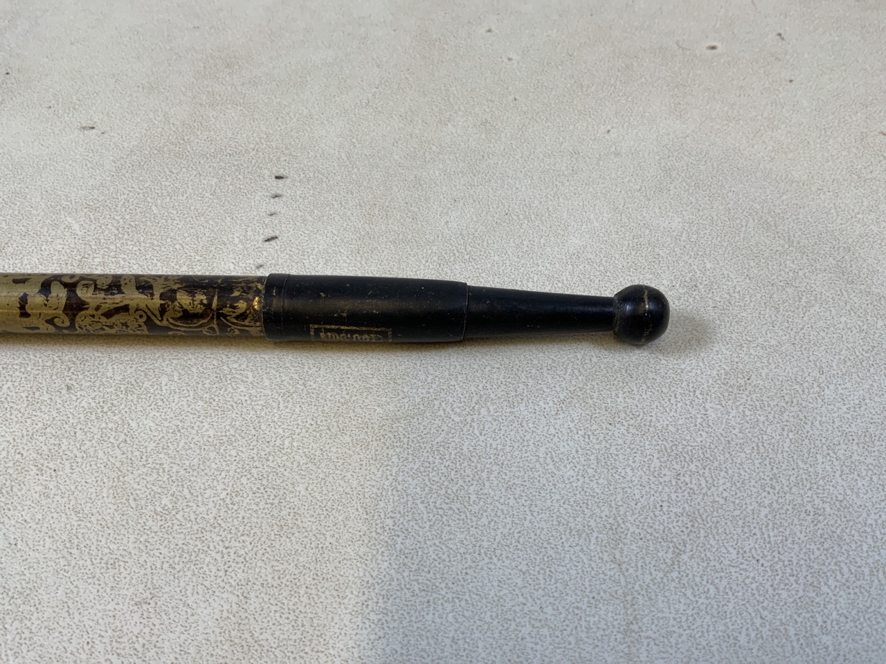 A decorated metal English Opium Pipe Circa 1910 H:37cm - Image 4 of 4