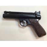 A Webley Senior air pistol. Webley and Scott ltd Birmingham. W:22cm x H:14cm