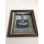 A Rolls Royce mirror. W:29cm x H:34cm