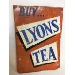 Buy...Lyons tea metal sign. W:50cm x H:70cm