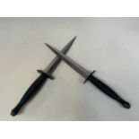 A pair of military fighting knives J Nowell & Sons - Sheffield marked Length 29cm